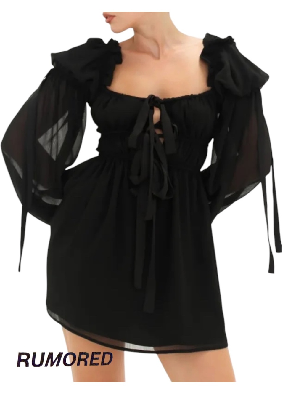 NWT Rumored Macbeth Mini Dress - Black Size S